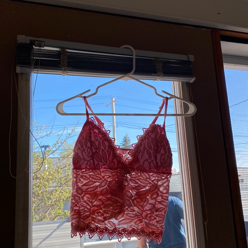 Pink crop top small